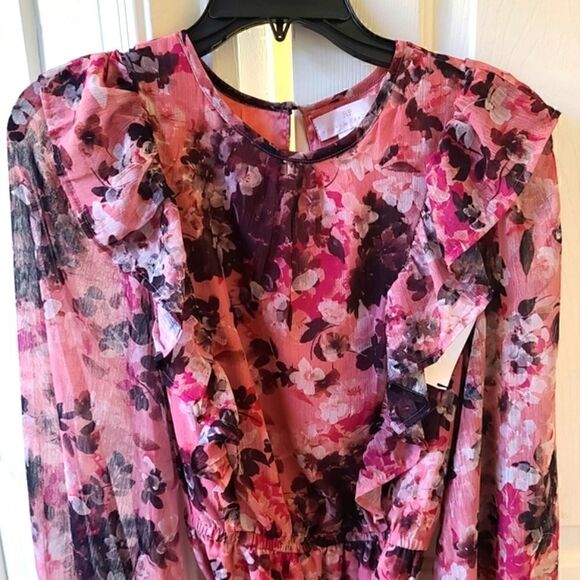 Rachel Parcell Floral Print Ruffle Dress Size 4 NEW - Picture 2 of 9